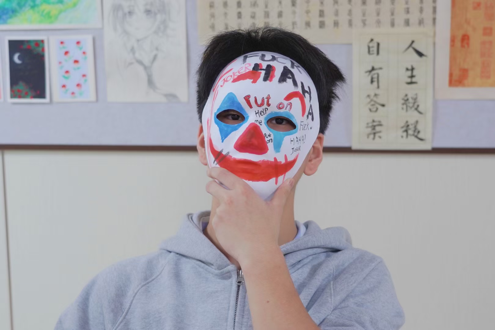 创意手绘面具 创意手绘可以帮助改善情绪,理清思路,同时也是跟自己