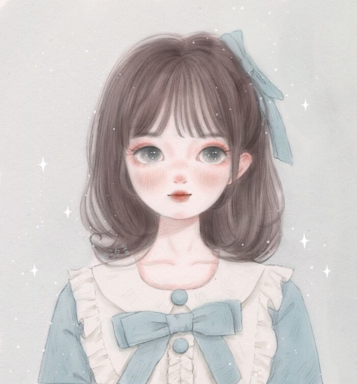 画师:汐音手绘 动漫女头