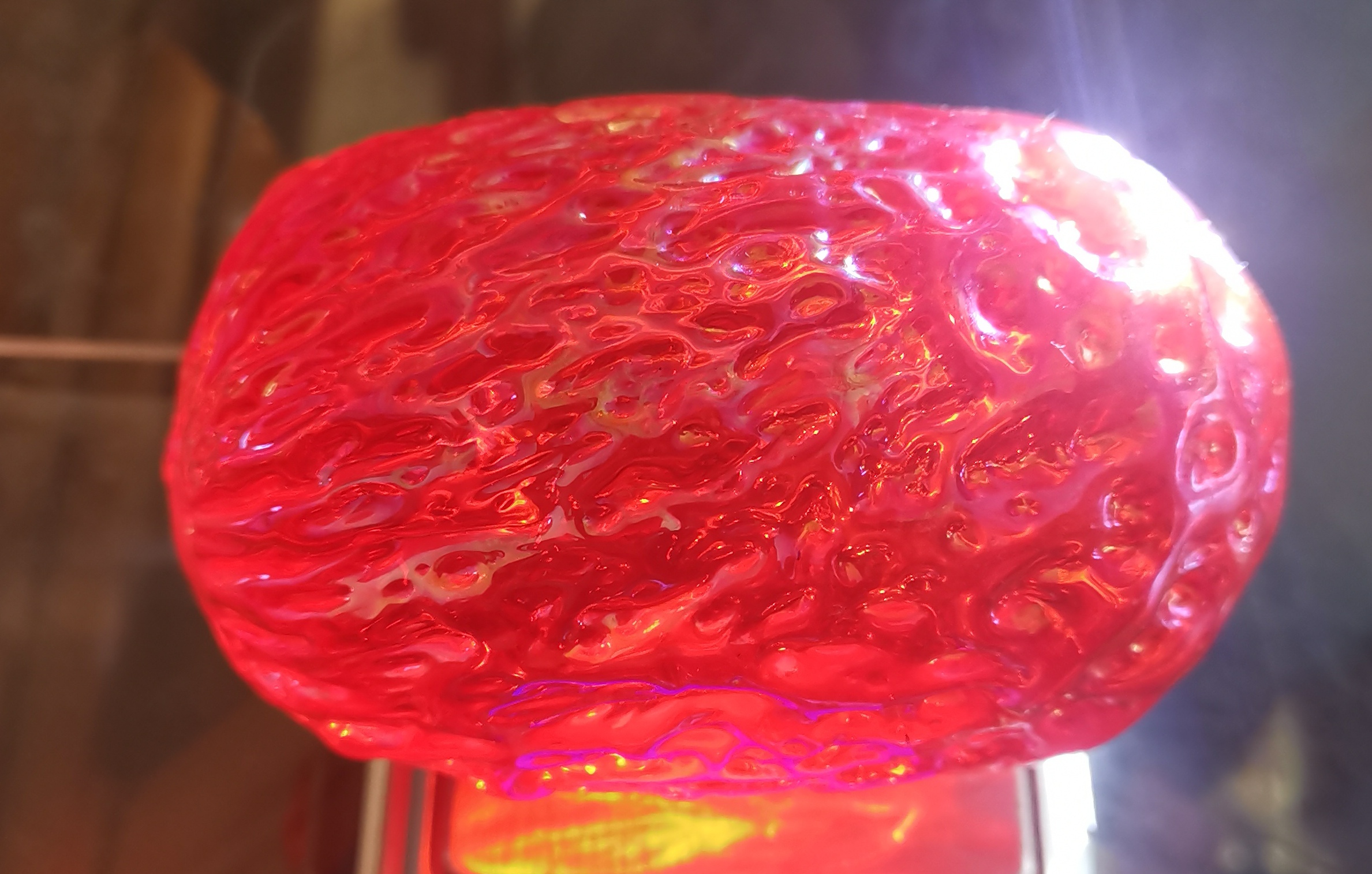 太空红玻璃陨石,重380克