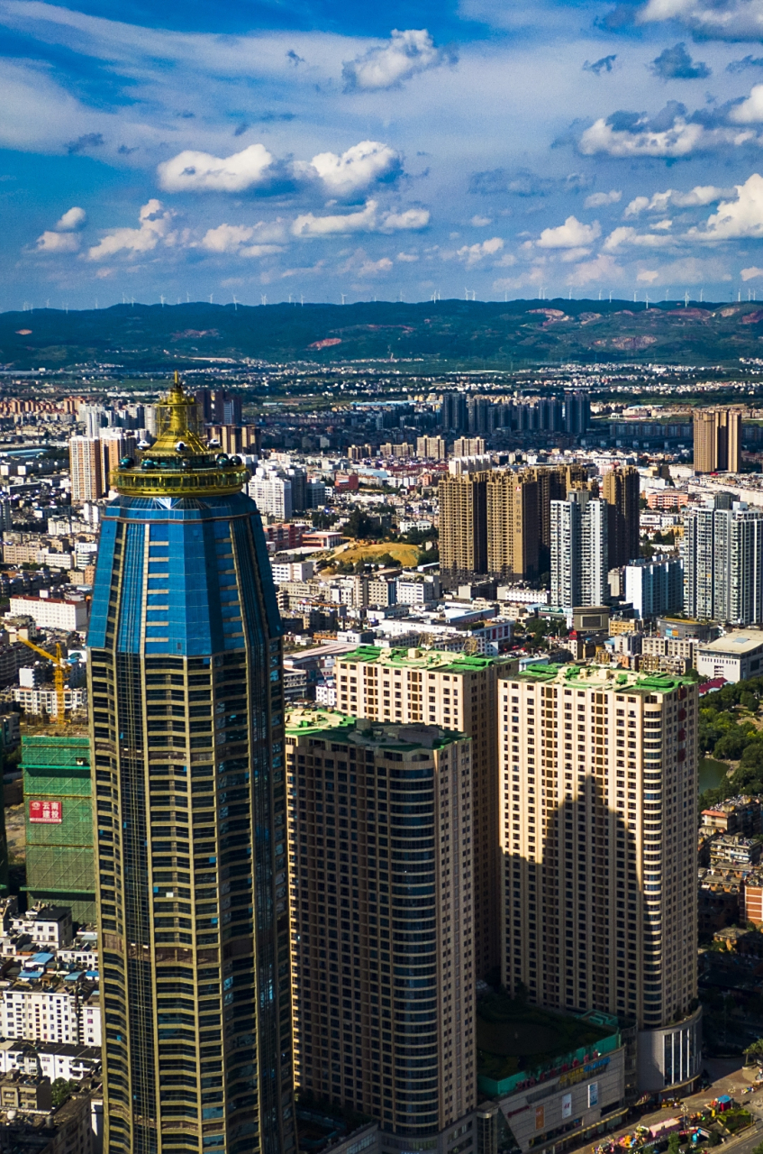 航拍视角带你看曲靖 航拍曲靖雄业金都218