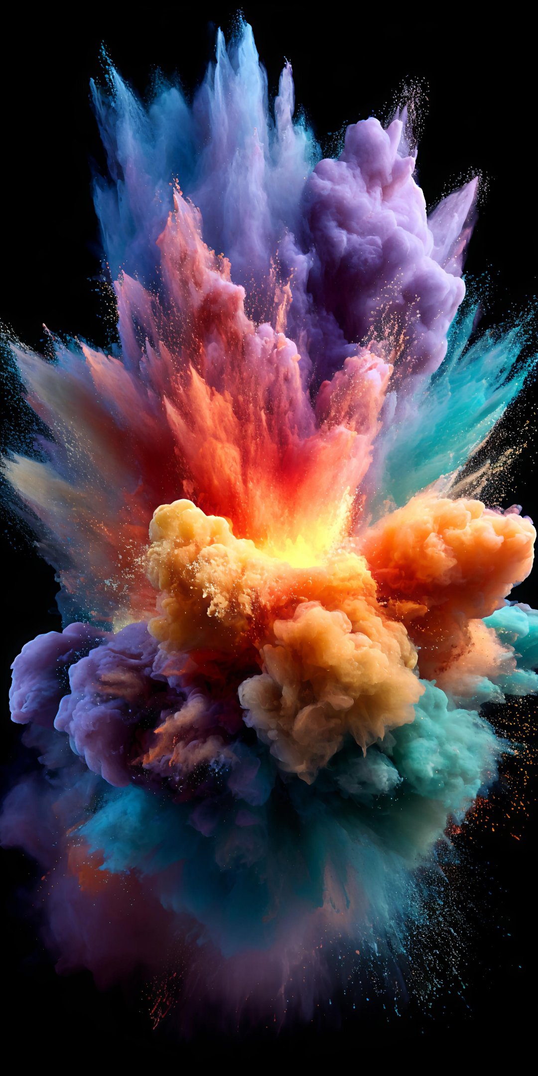 爆炸的彩色粉尘# 哇,这绚丽的彩色烟雾爆炸,简直美翻了!