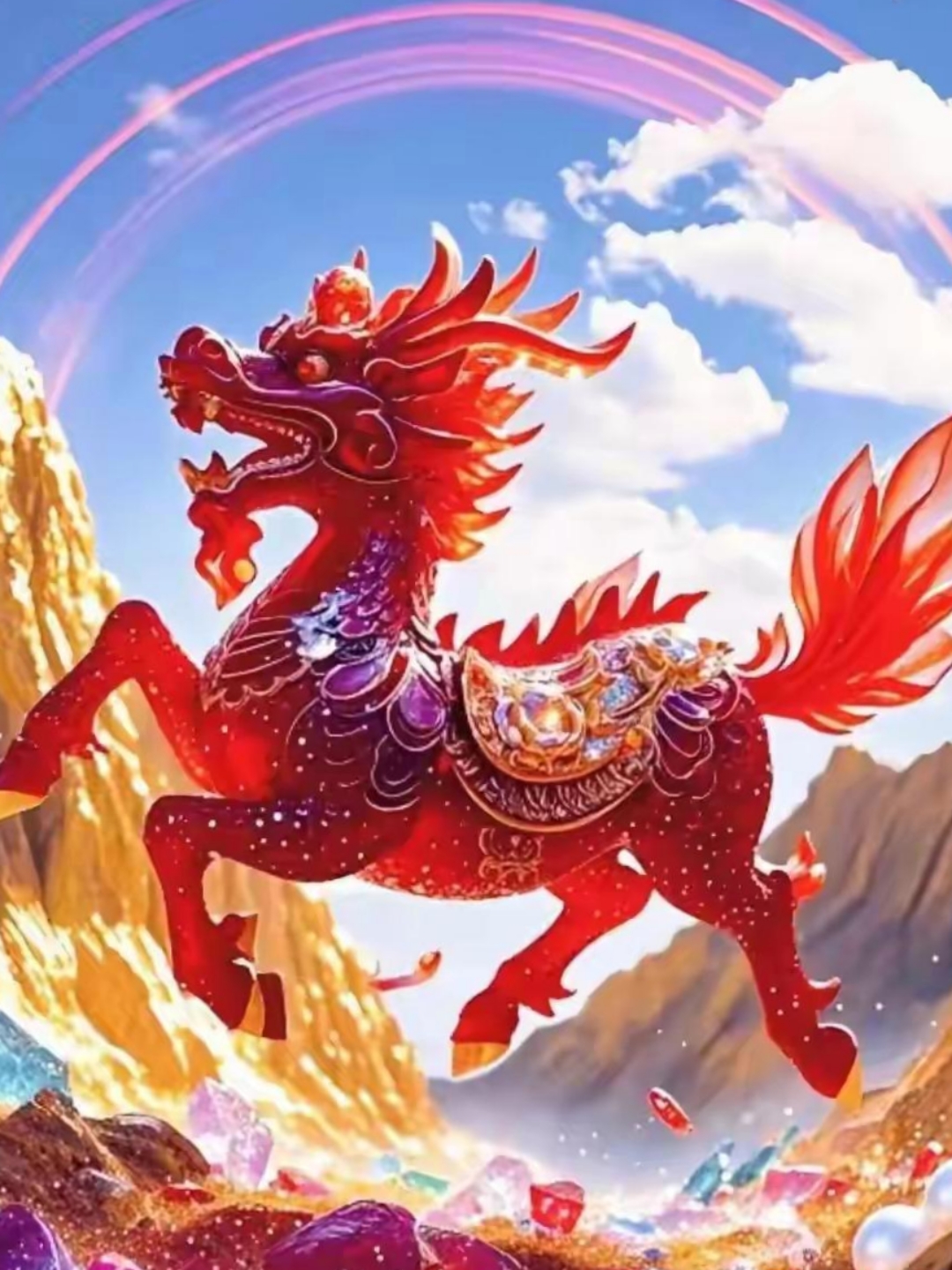 龙马高清微信图片天马行空吉祥图麒麟