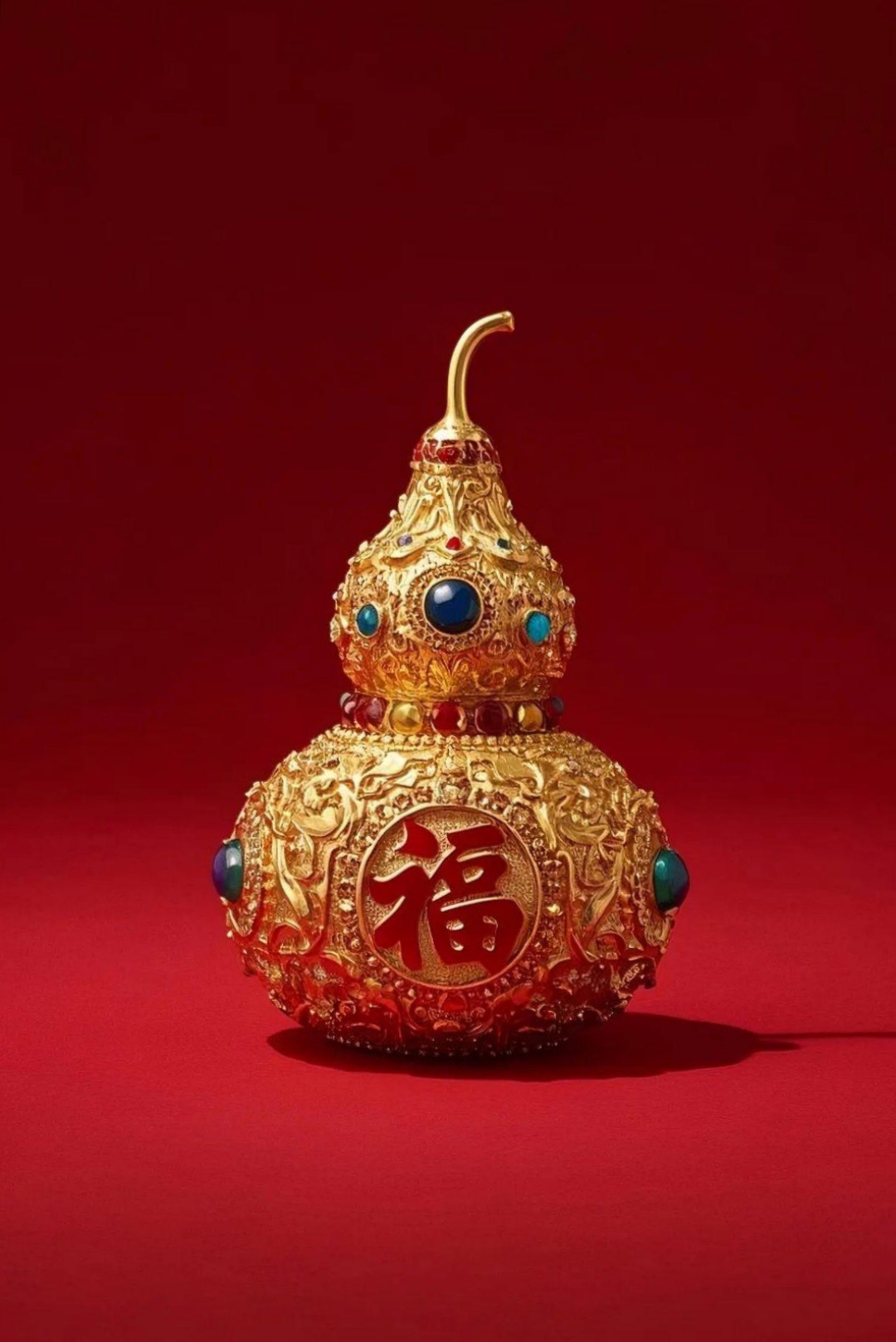 哇塞,这金葫芦雕工太精致了,连我都想拥有一个!福禄满堂!