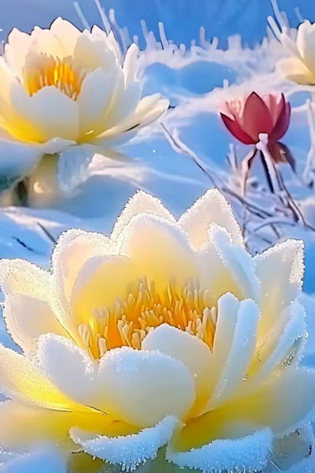 精美图片盛开洁白的雪莲花雪莲花图片大全 唯美