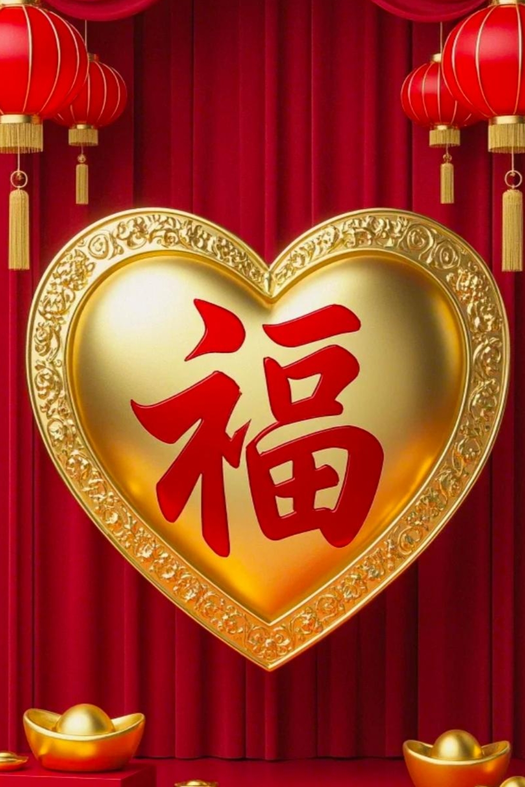 新年到,福星高照好运来,愿你生活甜蜜蜜,笑口常开!