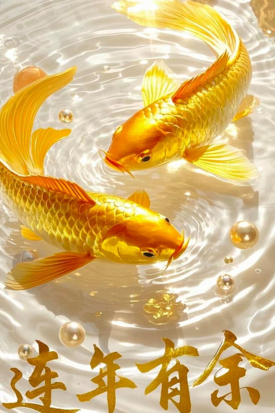 年年有鱼,事事如意,愿您在新的一年财源广进,心想事成,好运连连,幸福