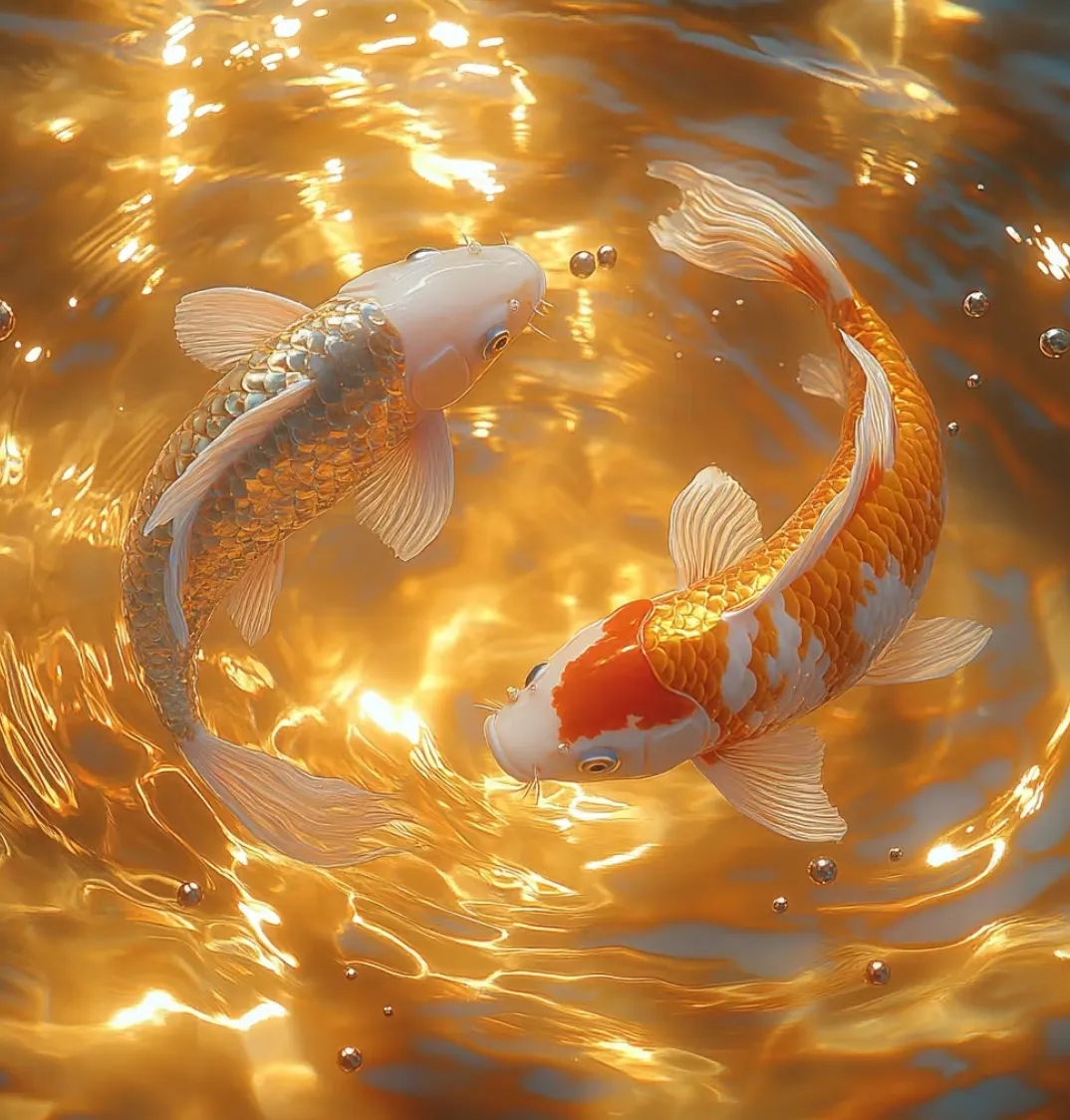 鎏金锦鲤好运头像 2025锦鲤附体 2025锦鲤附体,你定能乘风破浪,前程