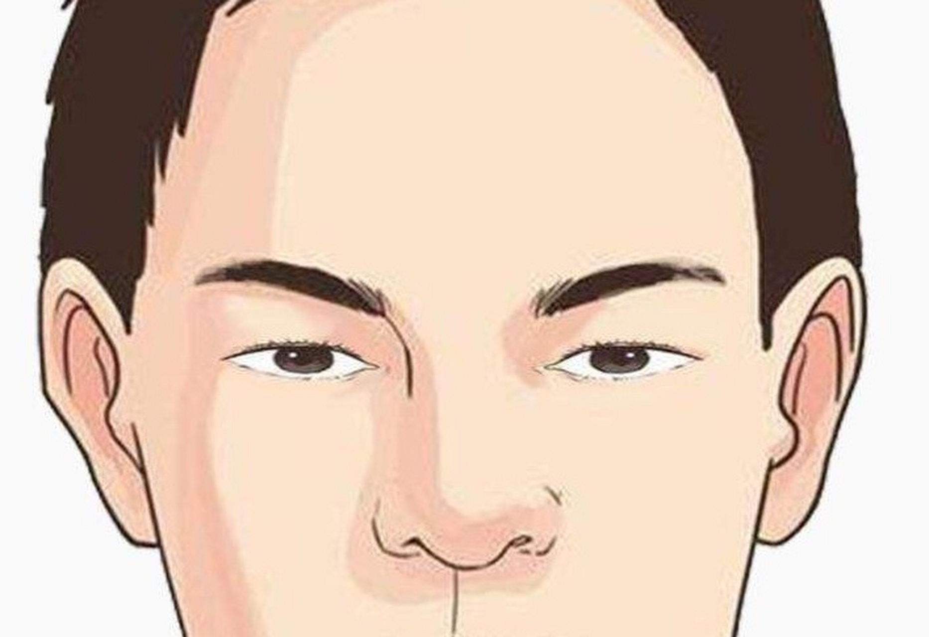 倒八字眉又称剑眉,拥有倒八字眉的男人豪气,性格开放.
