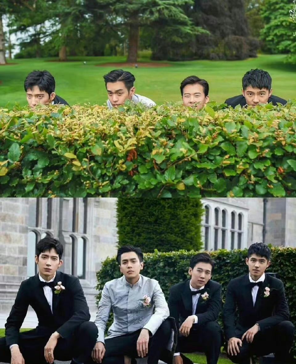 现在回看,张若昀婚礼伴郎团是真帅啊  #娱乐最前沿