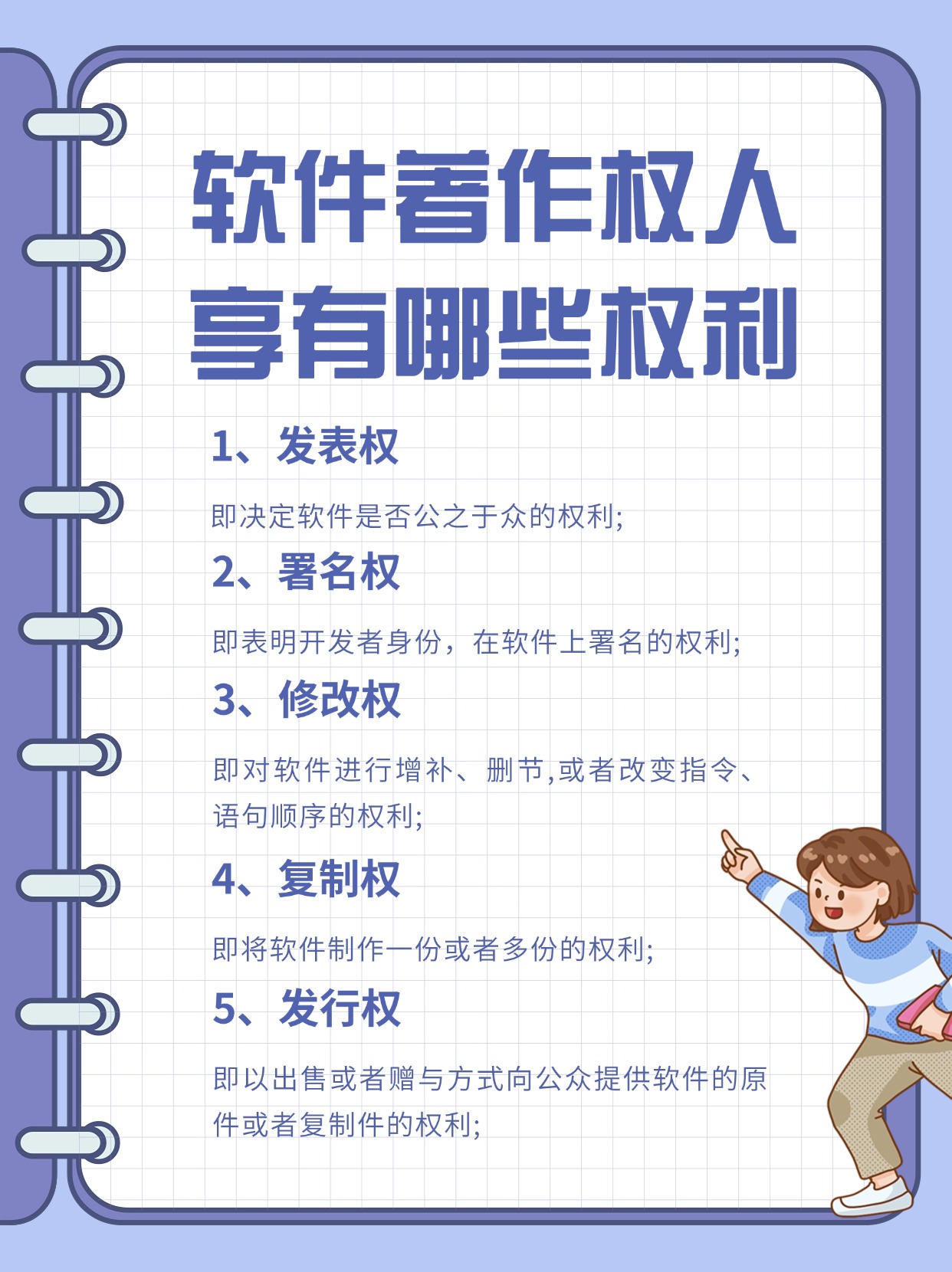 软件著作权人享有哪些权利