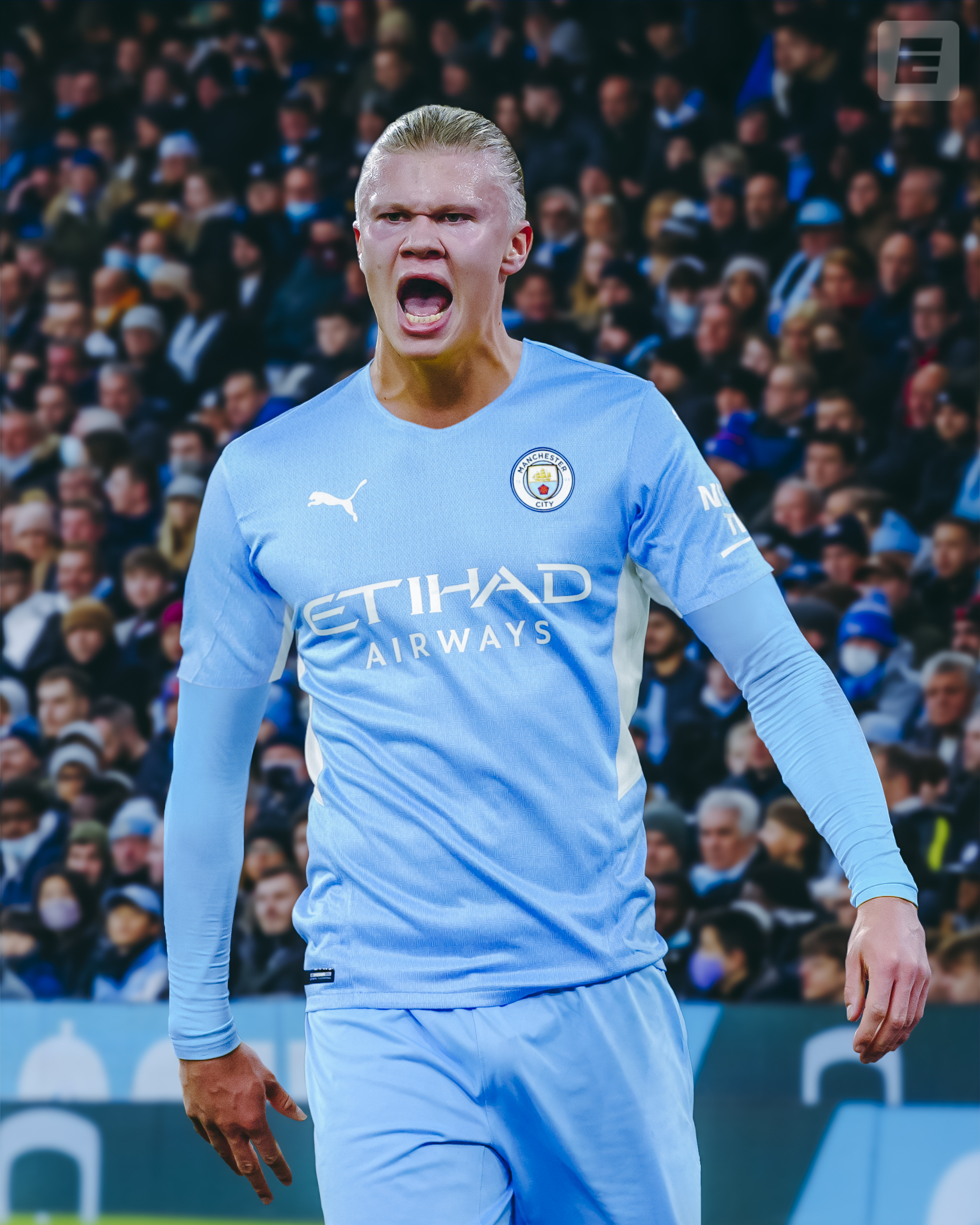 曼城三冠,成就了唯一的哈兰德,对抗意识抢点,今年最棒的足球球星!