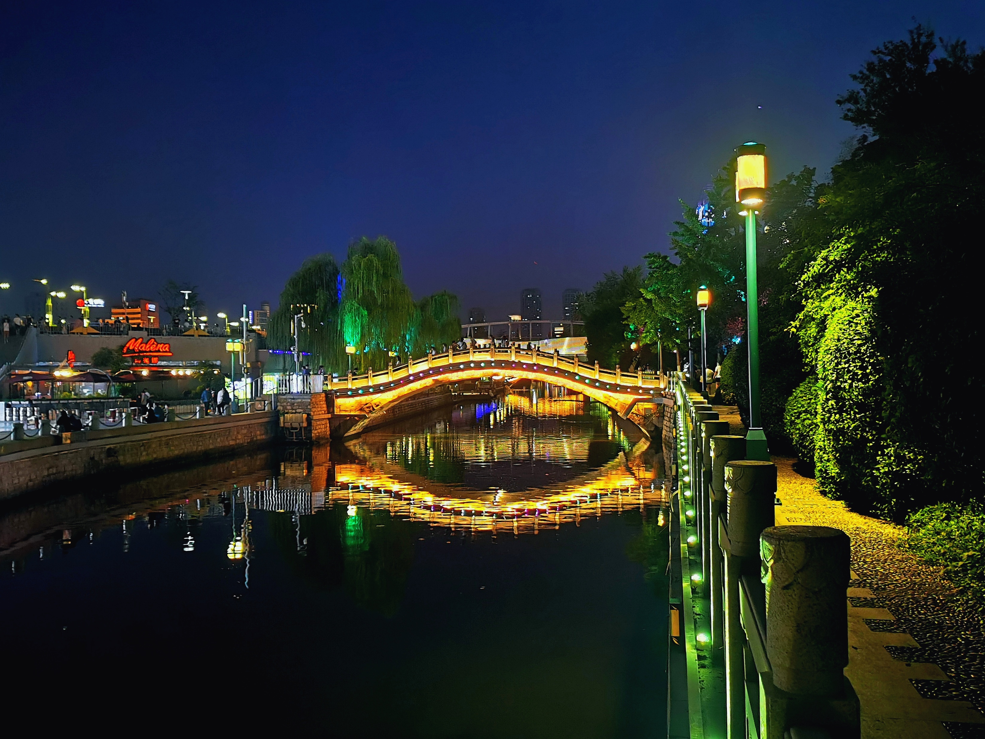 夏天的景色 夜晚图片