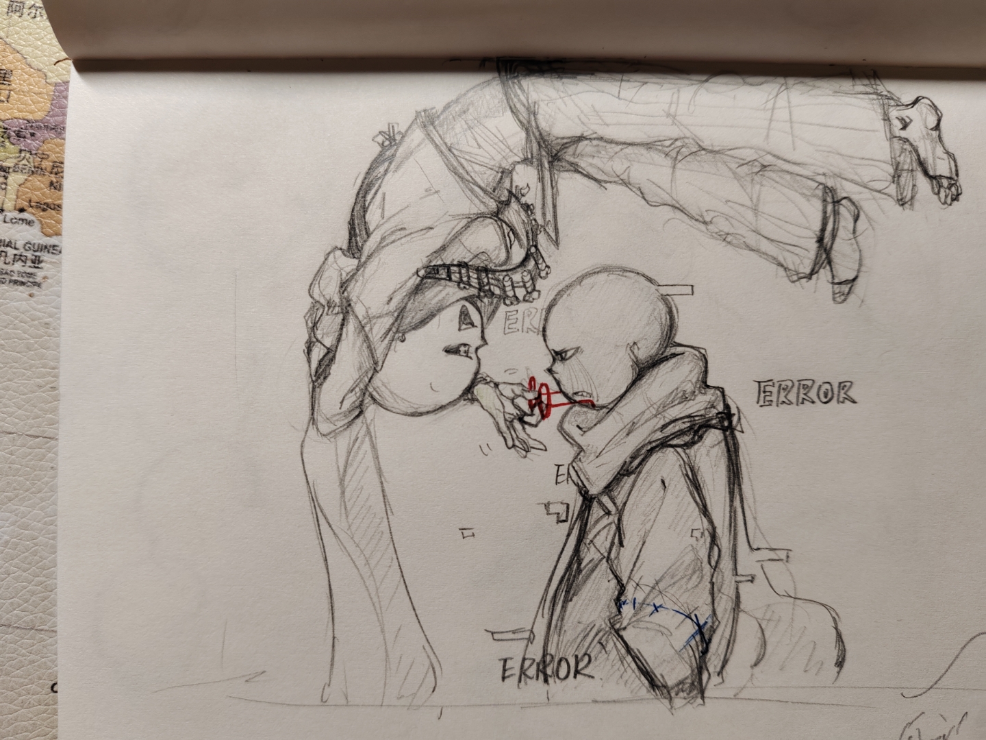 是自家au的mixed/chara[暗中观察]以及ink和error )#传说之下# #oc