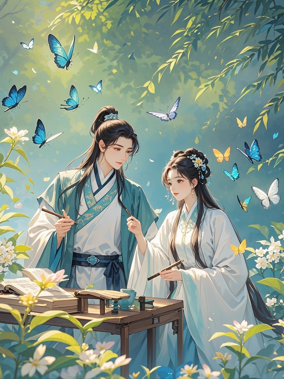 古风雅韵,琴瑟和鸣,共赏花间一壶酒