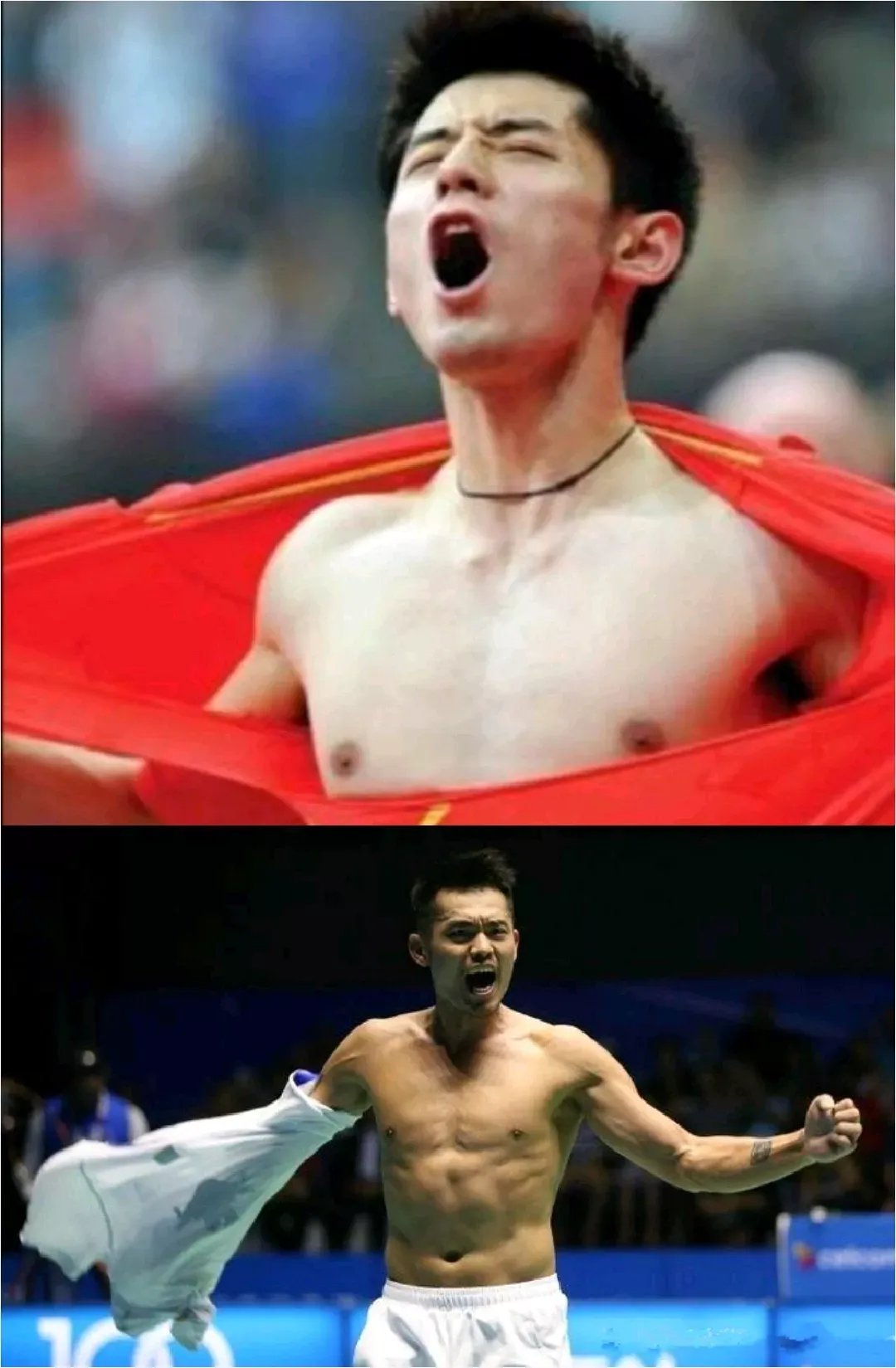 张继科在2011年世锦赛中打赢王皓拿了冠军,疯狂撕衣服庆祝,2012年伦敦