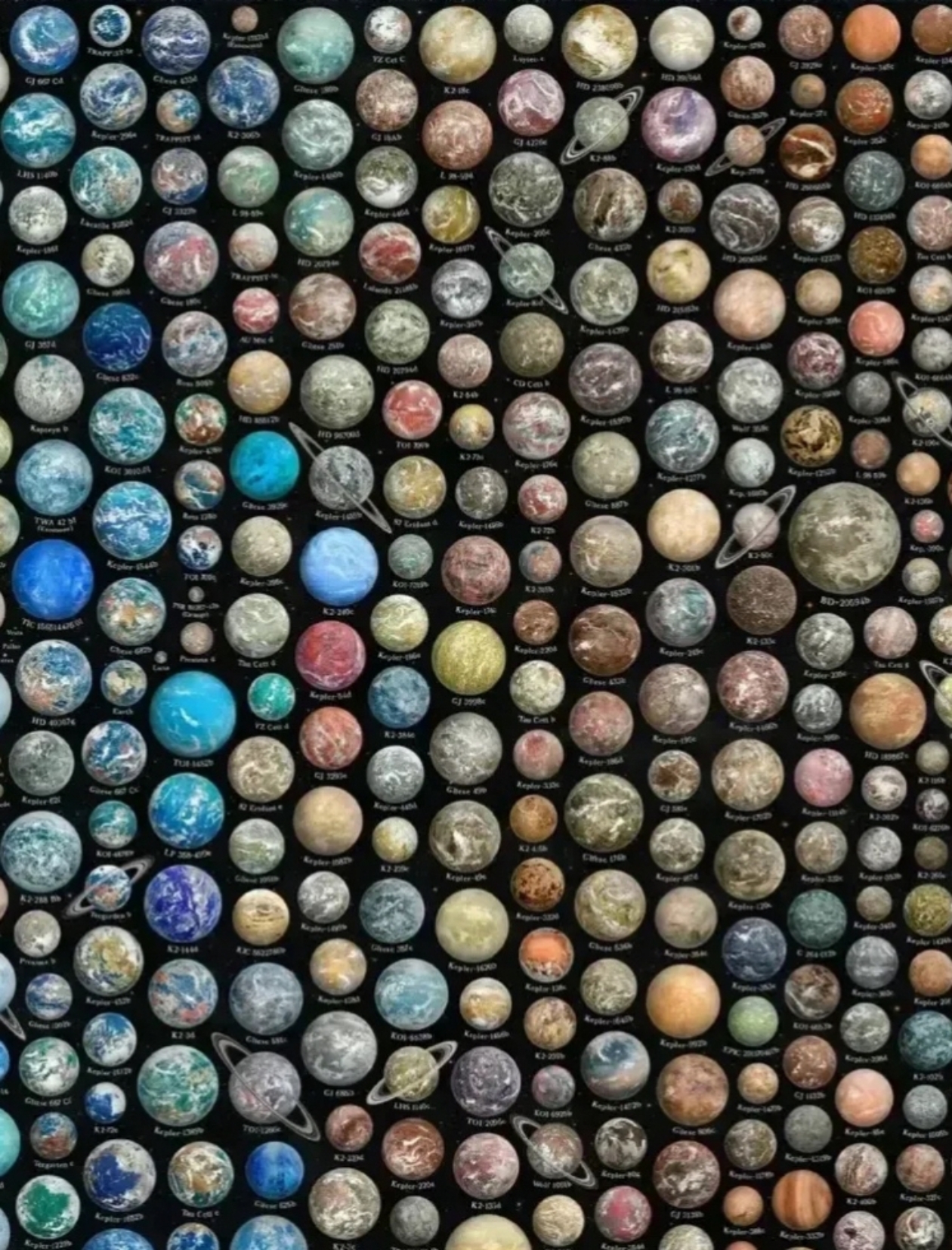 原来还有这么多可以叫的出名字的星球啊,谁能看出来地球是哪一颗吗