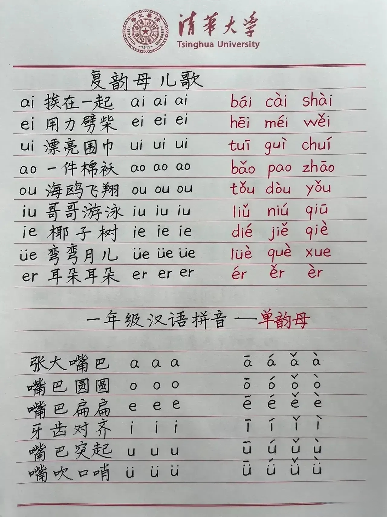 一位清华大学icon毕业的妈妈,为了自己的孩子能学好拼音,打好基础