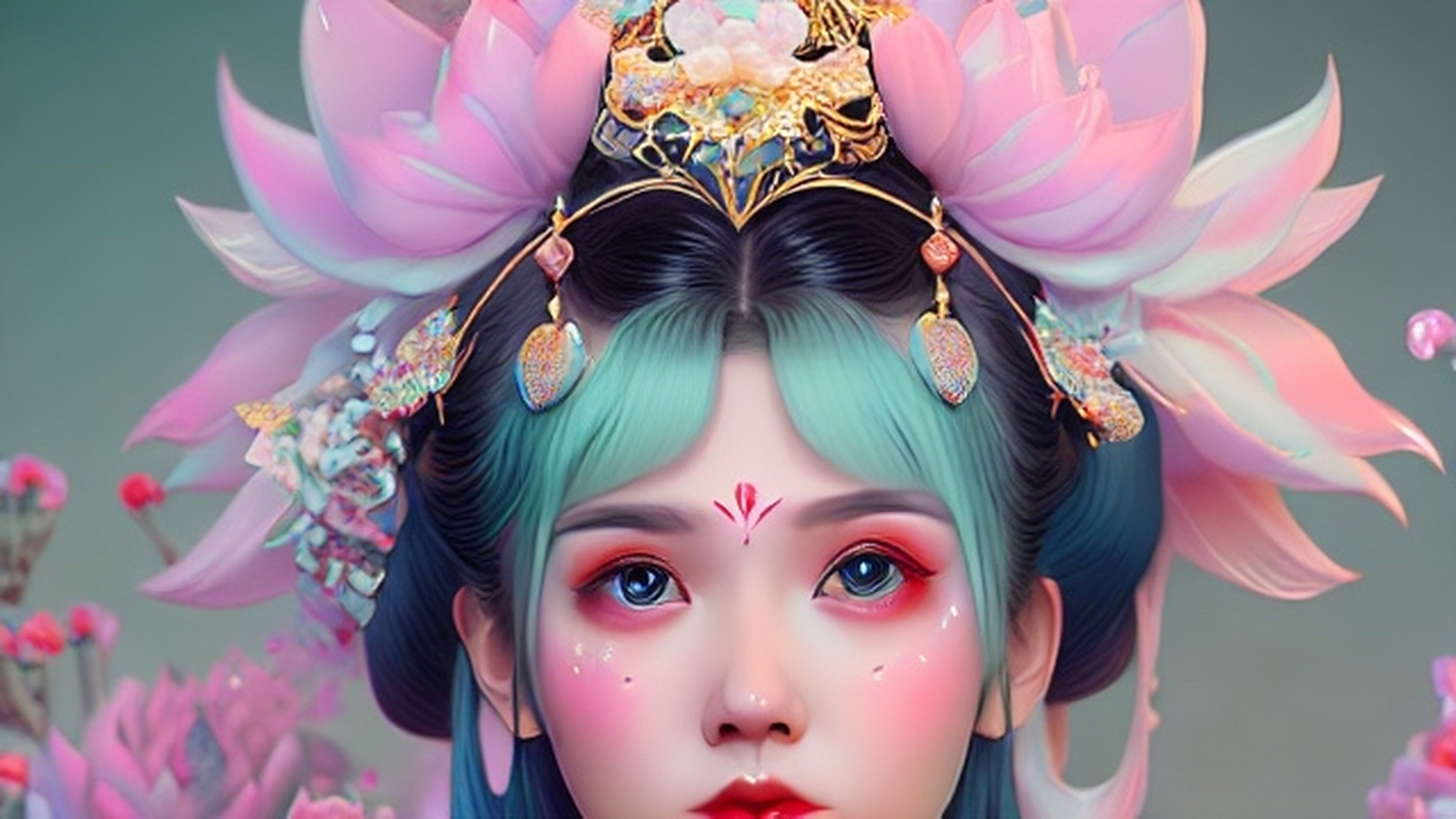 她有可爱精致的面容,全身散发出古风之美.