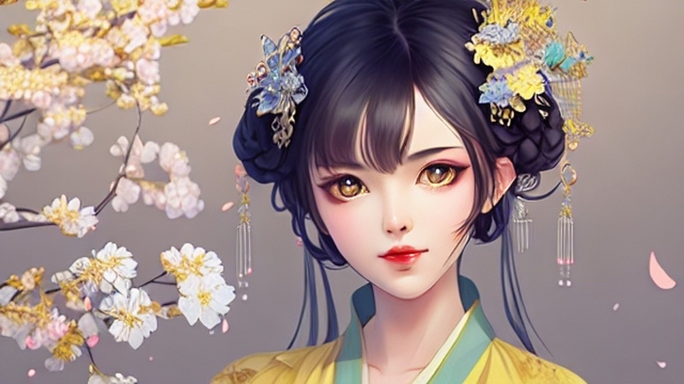 古典风格,精致状容,大眼睛,漂亮的发簪#二次元少女# #八月创作激励