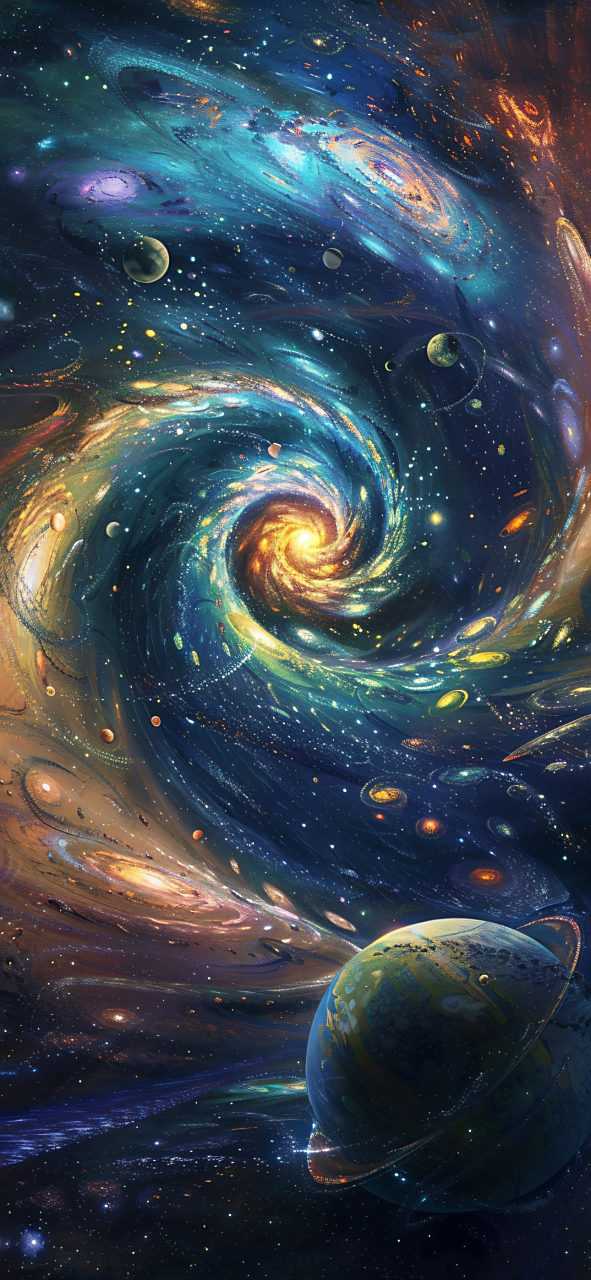 绚丽多彩的宇宙抽象壁纸