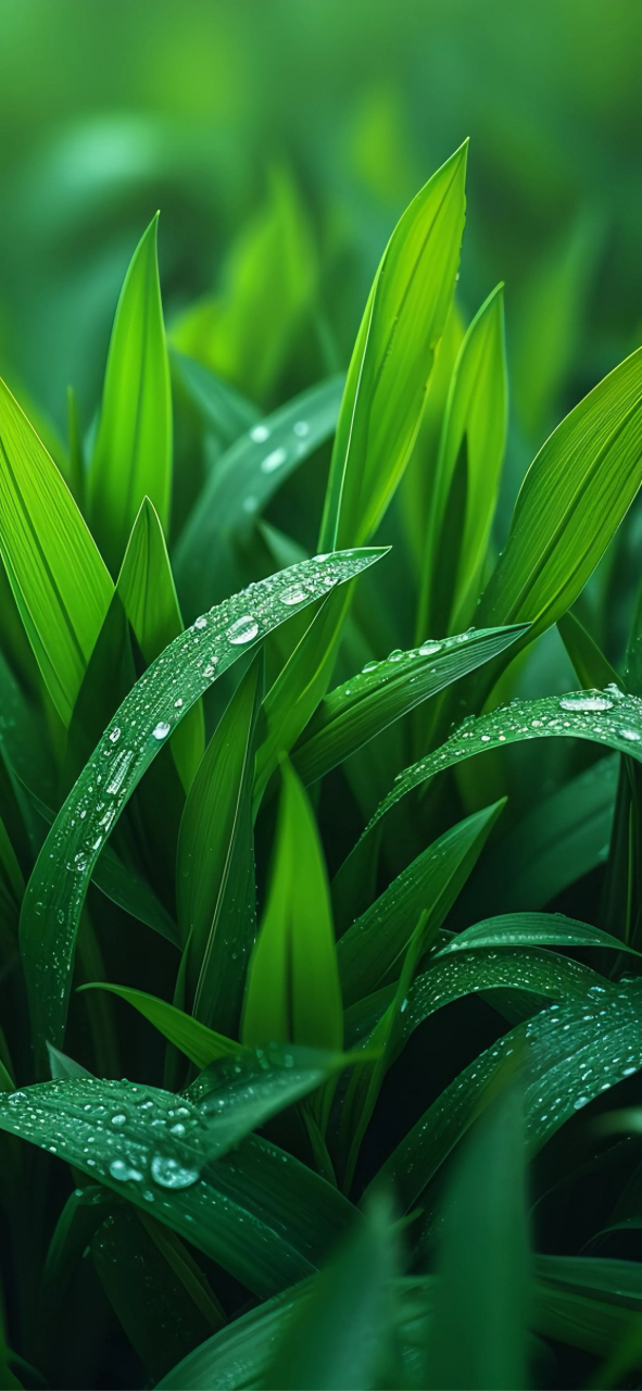 小草绿色壁纸:春风轻拂绿丝绦,小草萋萋春意闹