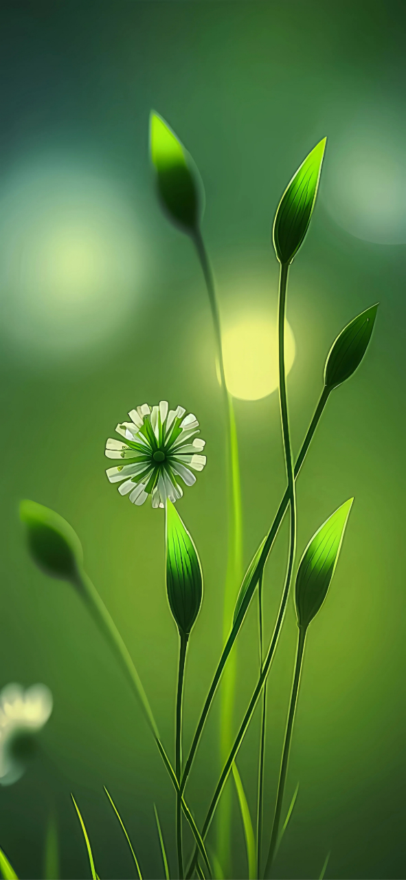 小草绿色壁纸:春风轻拂绿丝绦,小草萋萋春意闹
