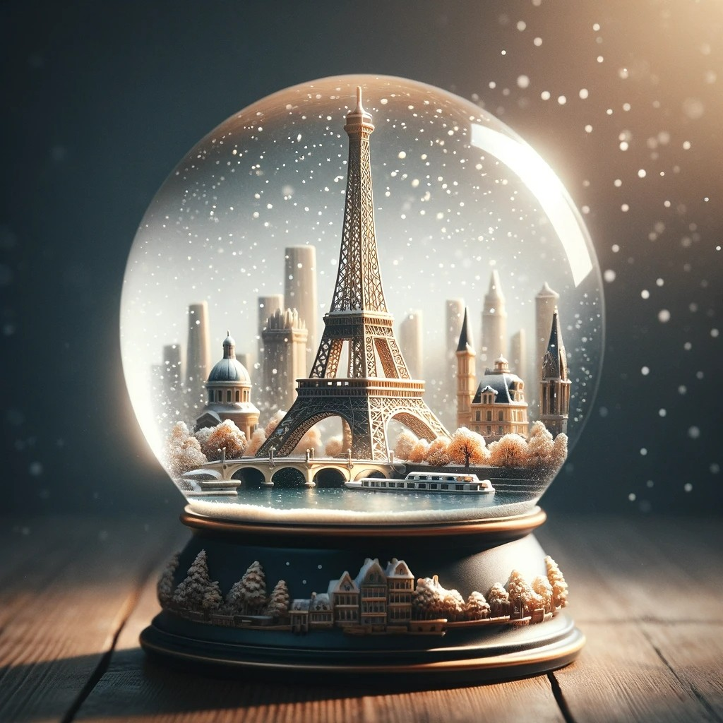 这个雪花玻璃球好美呀,里面的上海外滩就像是童话世界一样!