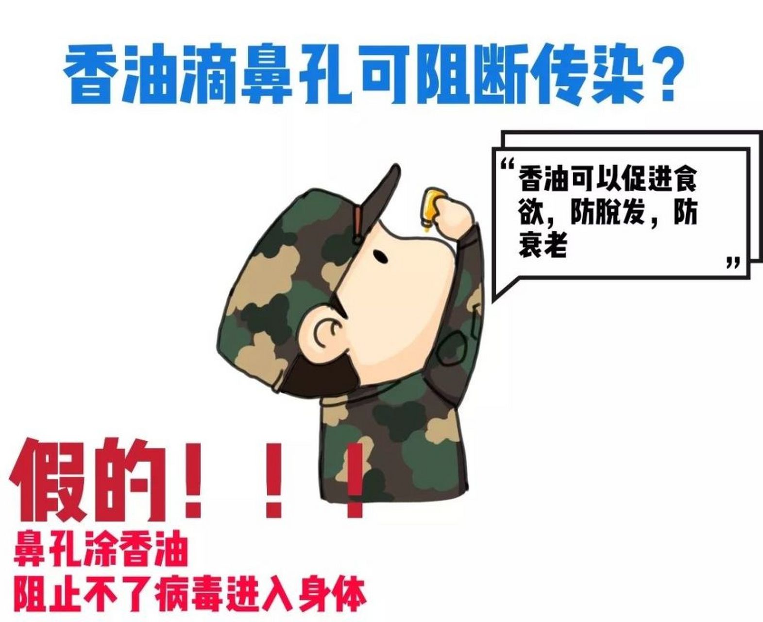 预防病毒感染鼻孔里滴香油管用吗?