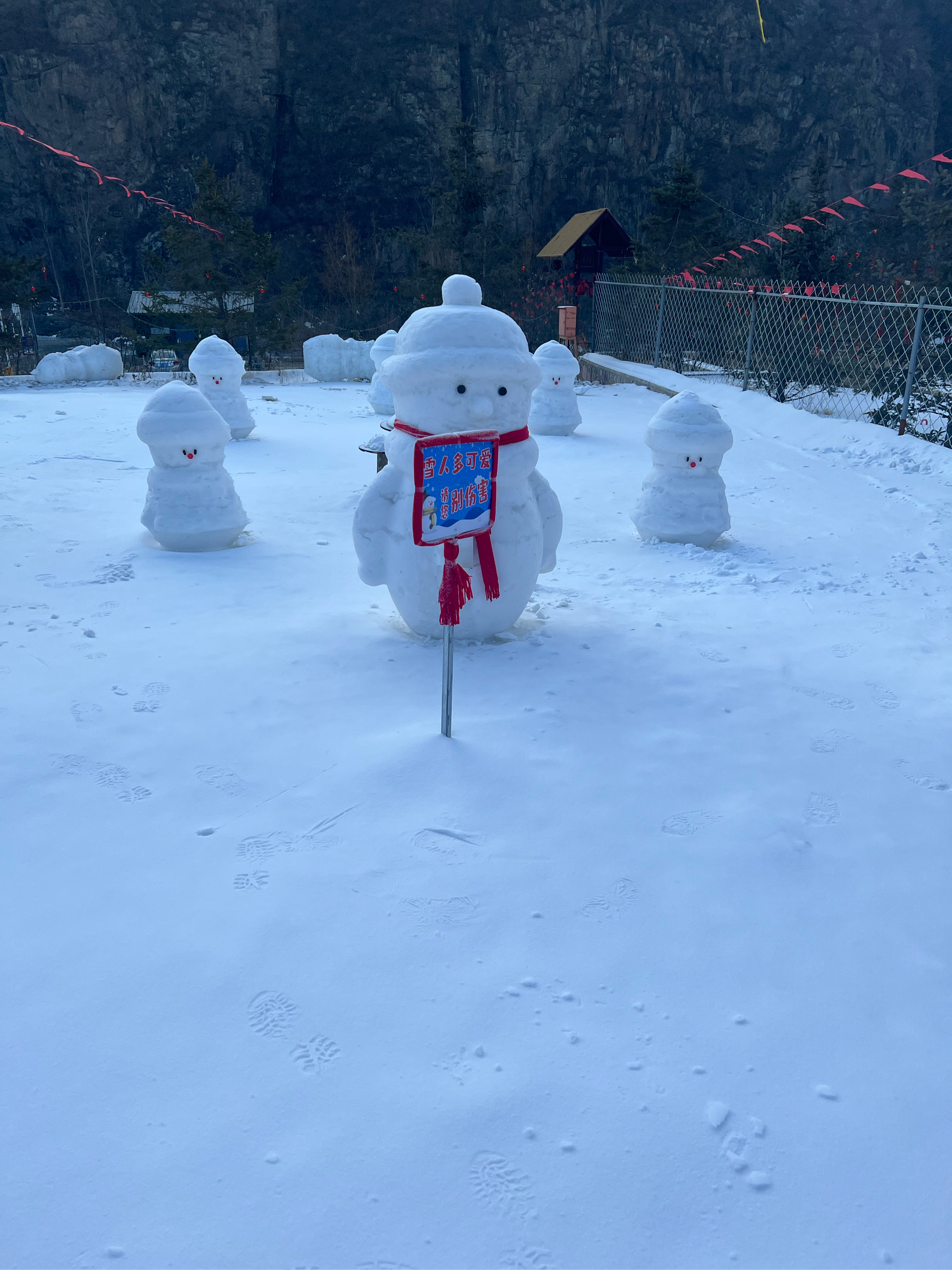 雪人实景图片