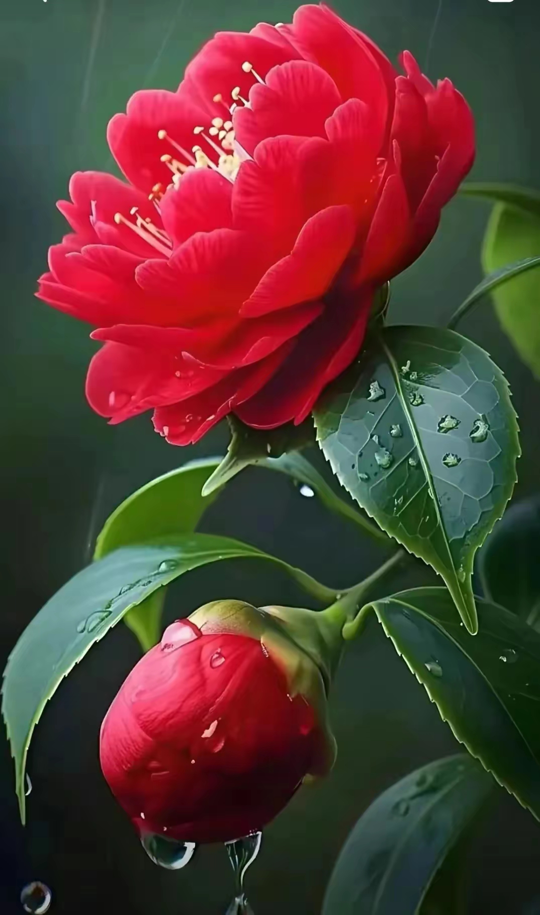 山茶花 红得如此热烈又深情.