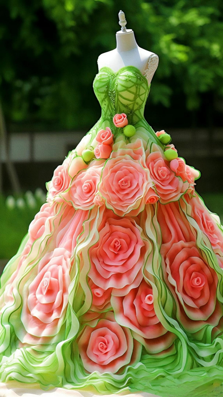 西瓜还能做出这么漂亮的裙子