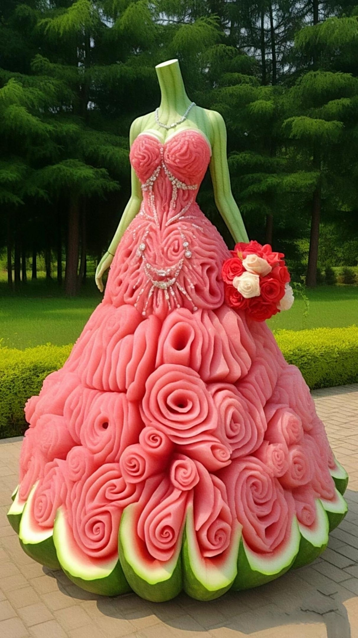 西瓜还能做出这么漂亮的裙子