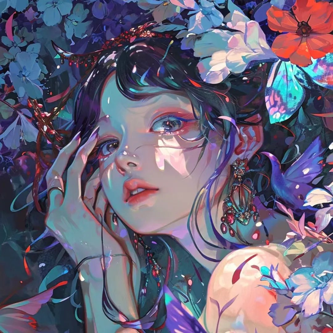 头像|紫色神秘系动漫女生头像合集266