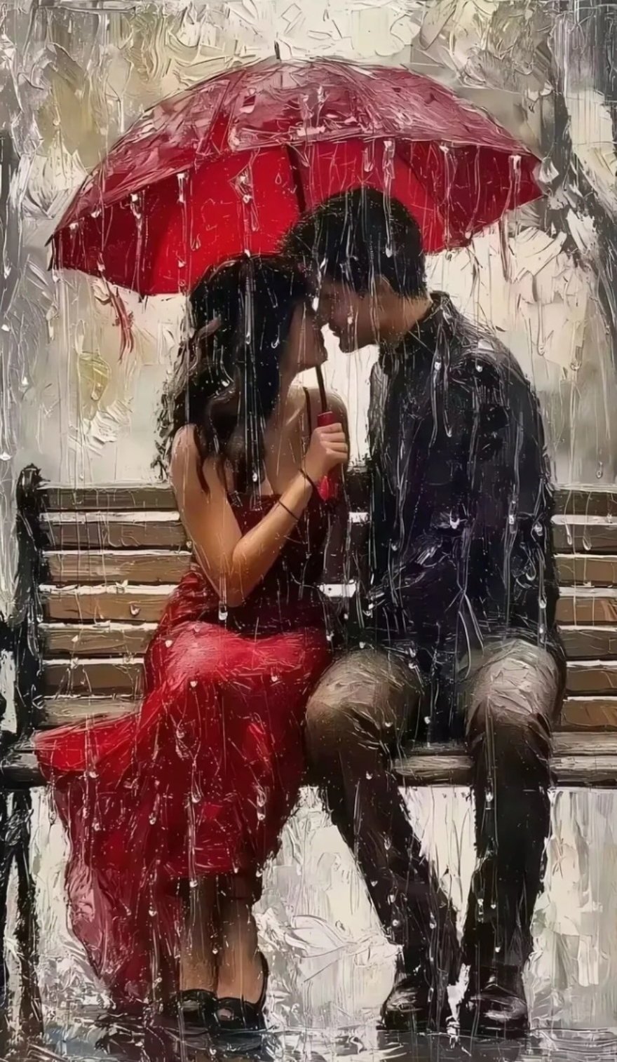 让风雨见证我俩的爱情!让我们告诉路人,我们的爱情经得起风雨
