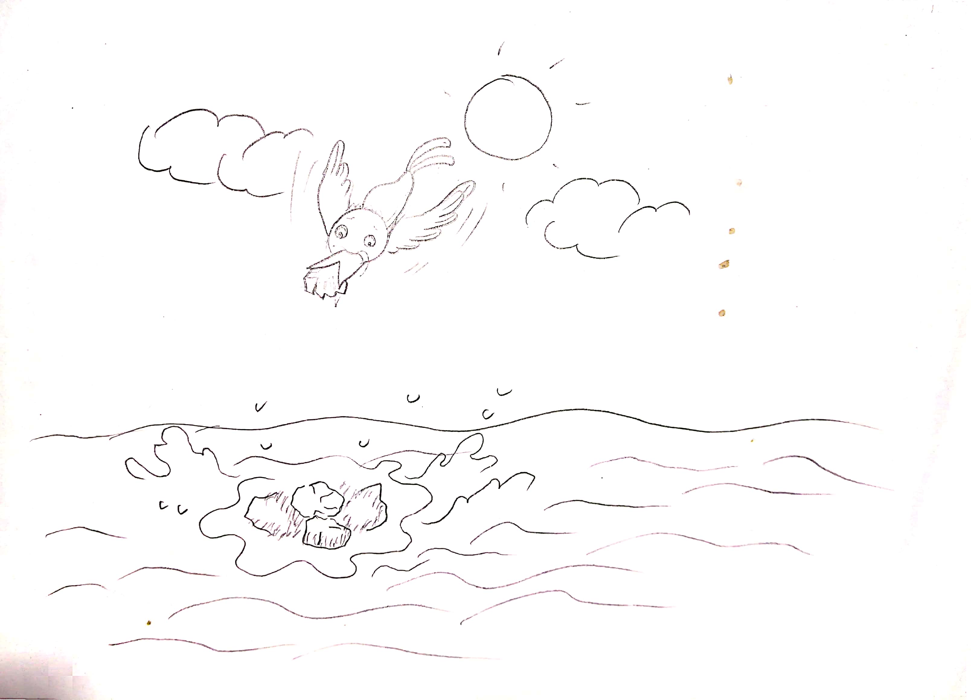 包子山上,小猫带头搬运