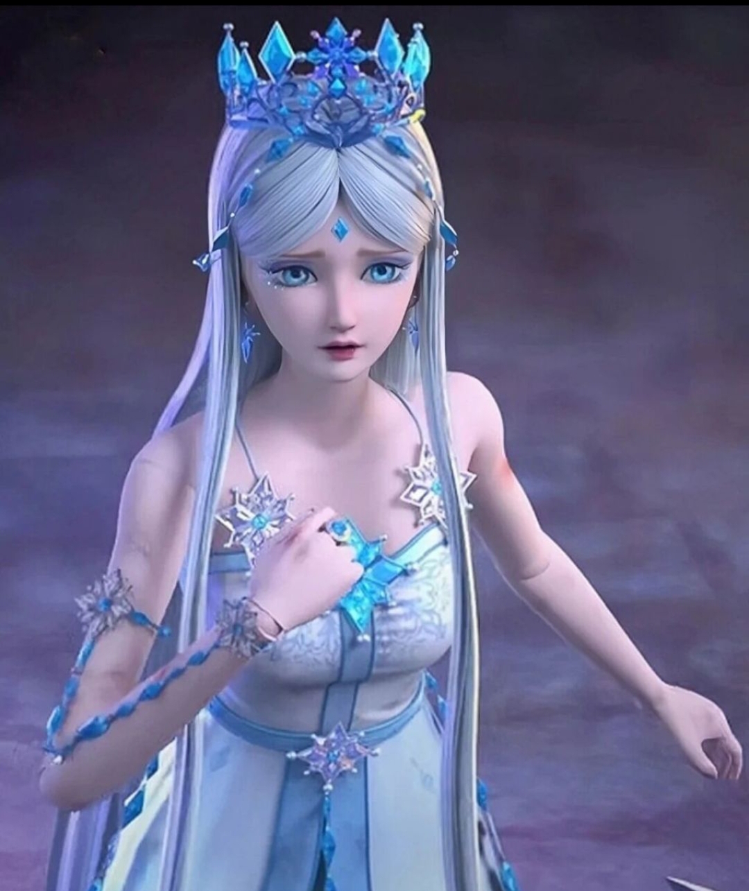 叶罗丽仙子,冰雪中的精灵,梦幻般的蓝色世界,尽在这一刻定格.