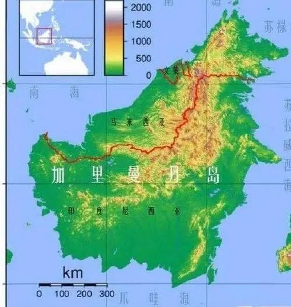 加里曼丹岛地理位置图片