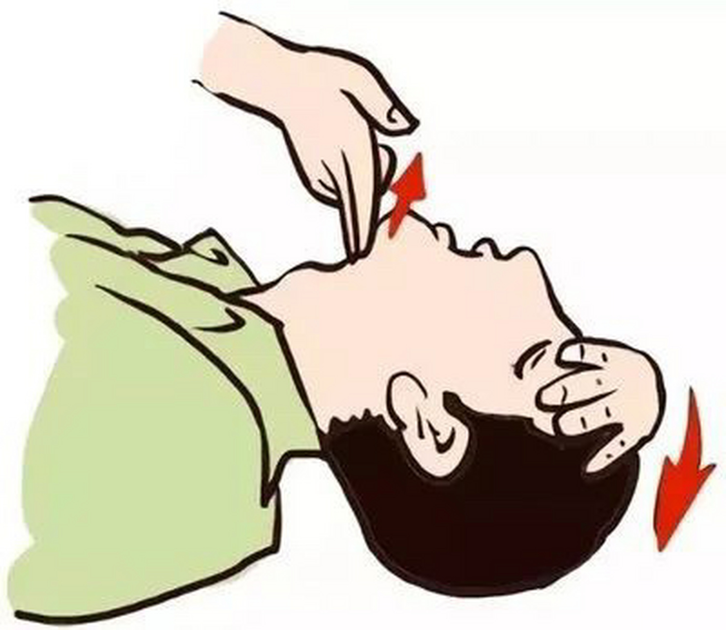 师傅请赐教# 人工呼吸:捏住鼻子,正常吸气,用唇包裹住唇部,吹气直到