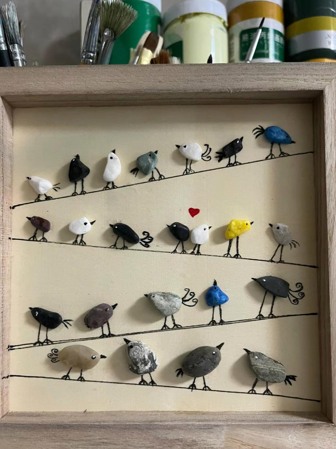 看看这幅石头画,多么好看啊!