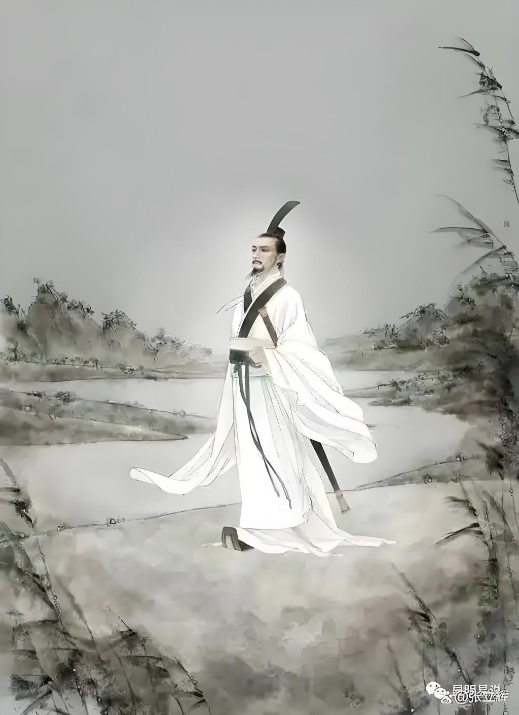 流放屈原主张依法治国图片屈子人物像屈原和李白求索的图片屈子古风图