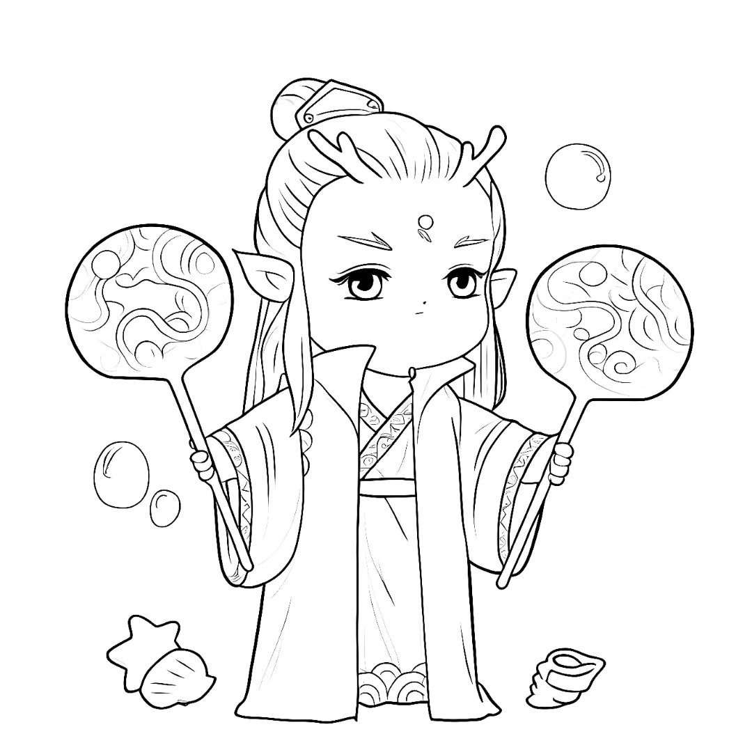 分享超萌#我在百度追星的日子# 敖丙图稿!