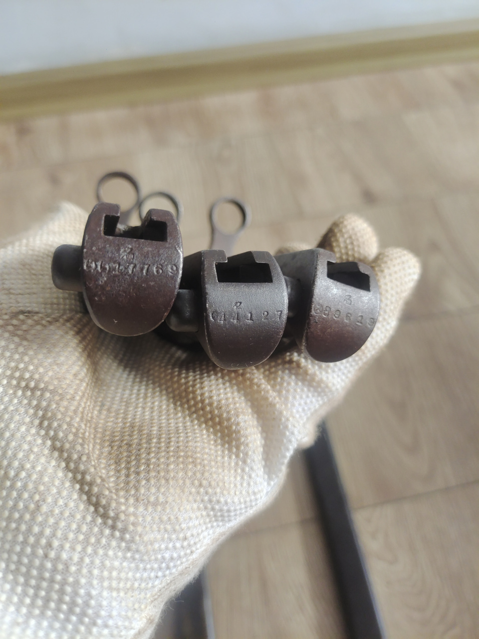 日本明治30年式刺刀,单标的名古屋兵工厂一组3把,全烤蓝近未使用过!