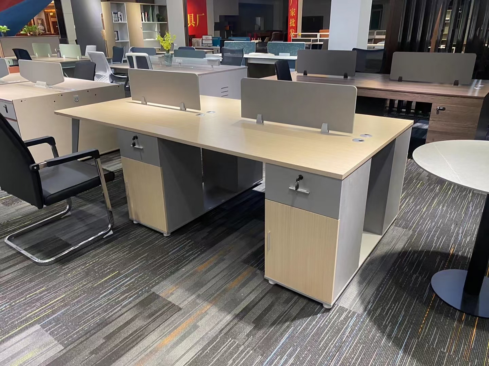 珠海办公电脑桌台椅职员工座卡位屏风隔断江斗门横琴中山