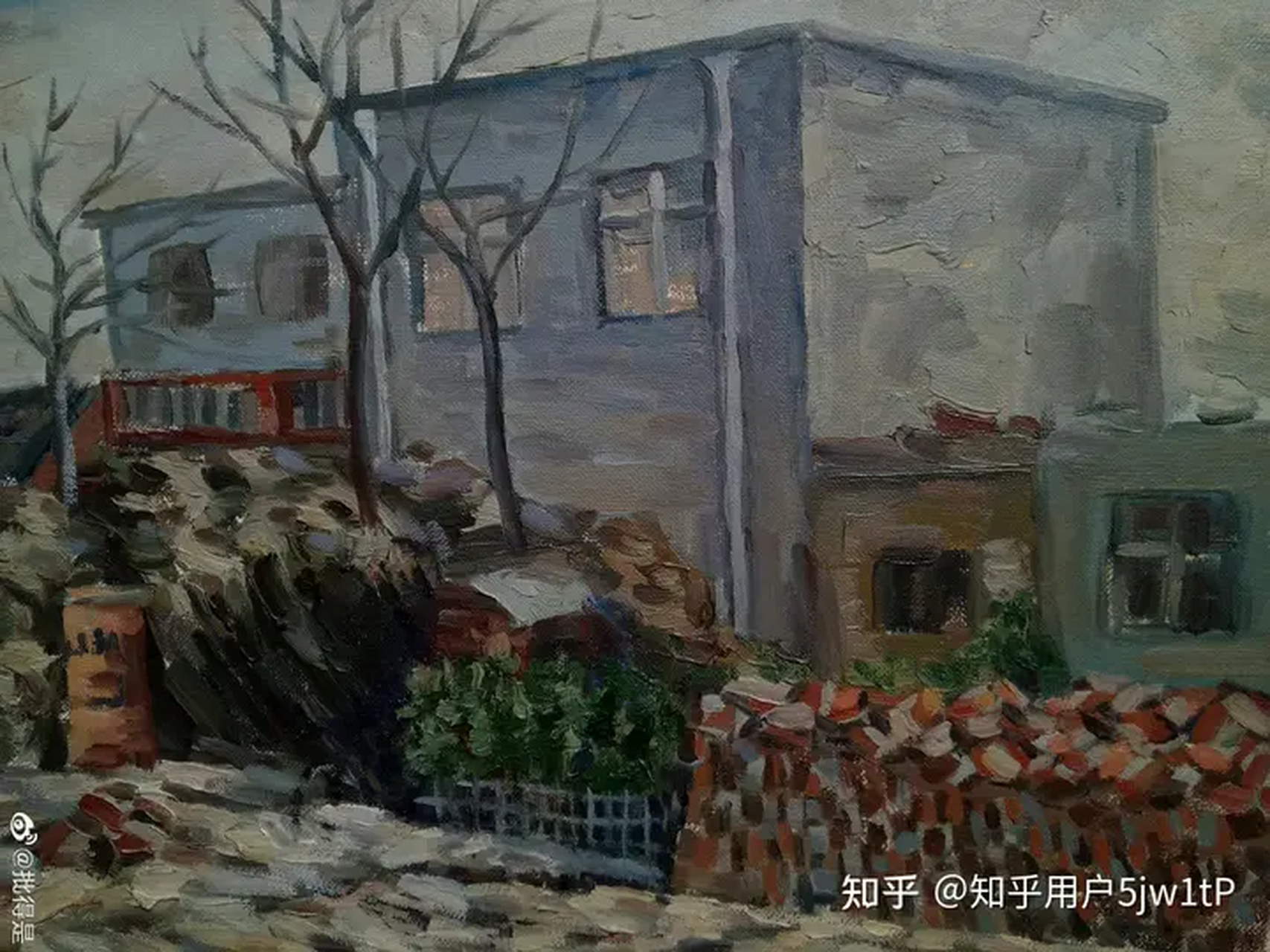 批得是老师的一组现场油画写生,与大家分享.