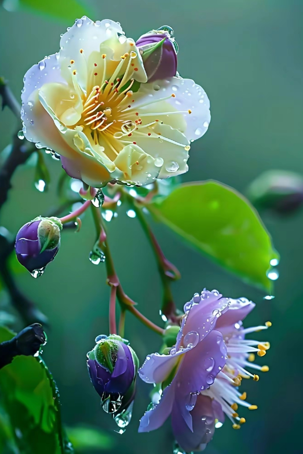 雨后的花草图片真实图片