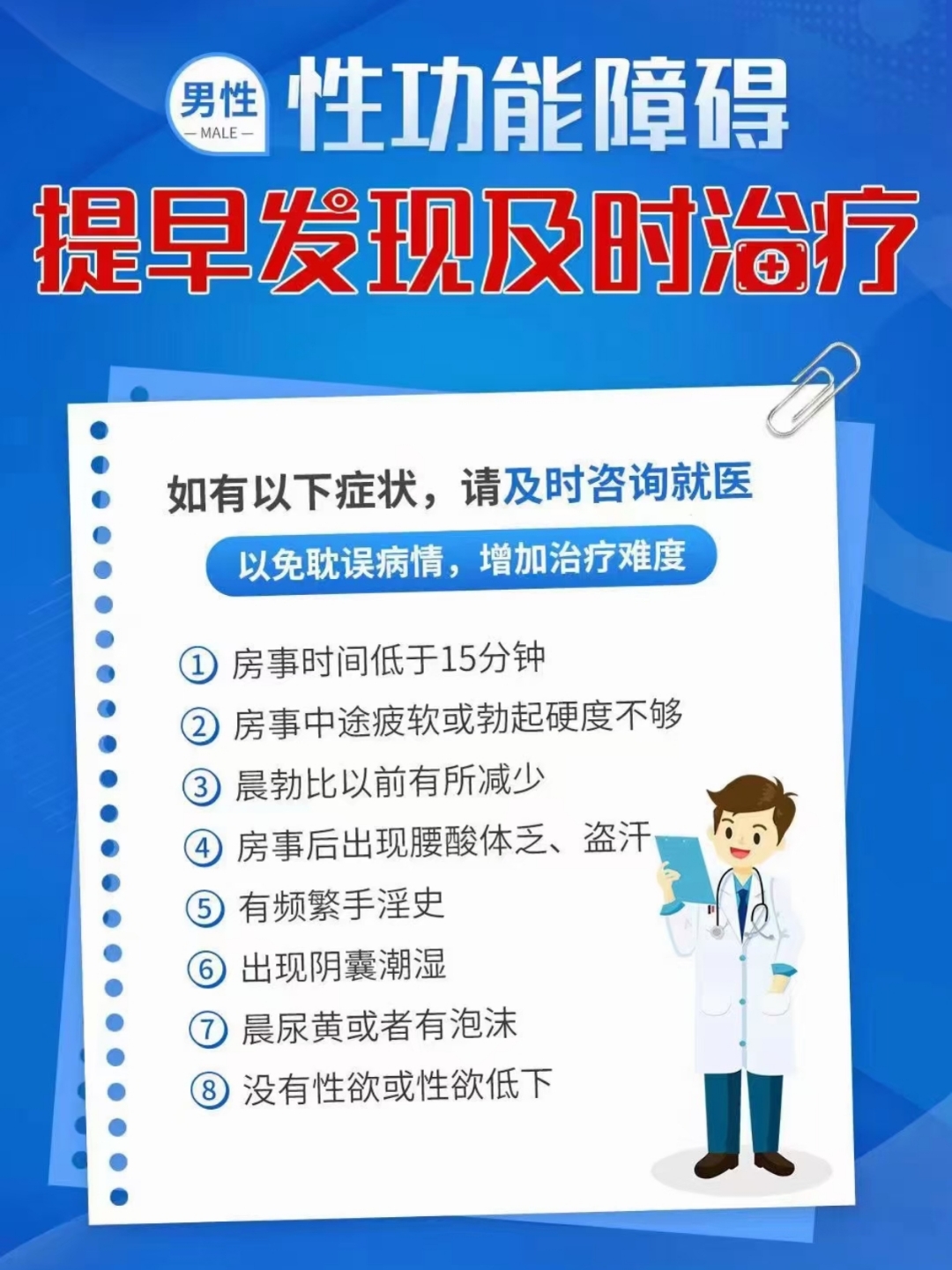 男性性功能障碍的症状