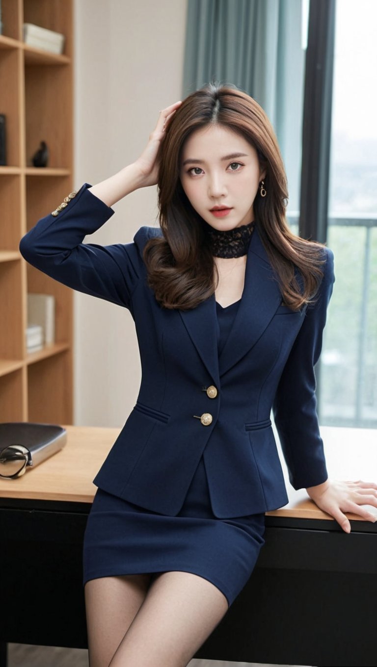 职业女性的优雅魅力,尽在这张职业装照片中展现!