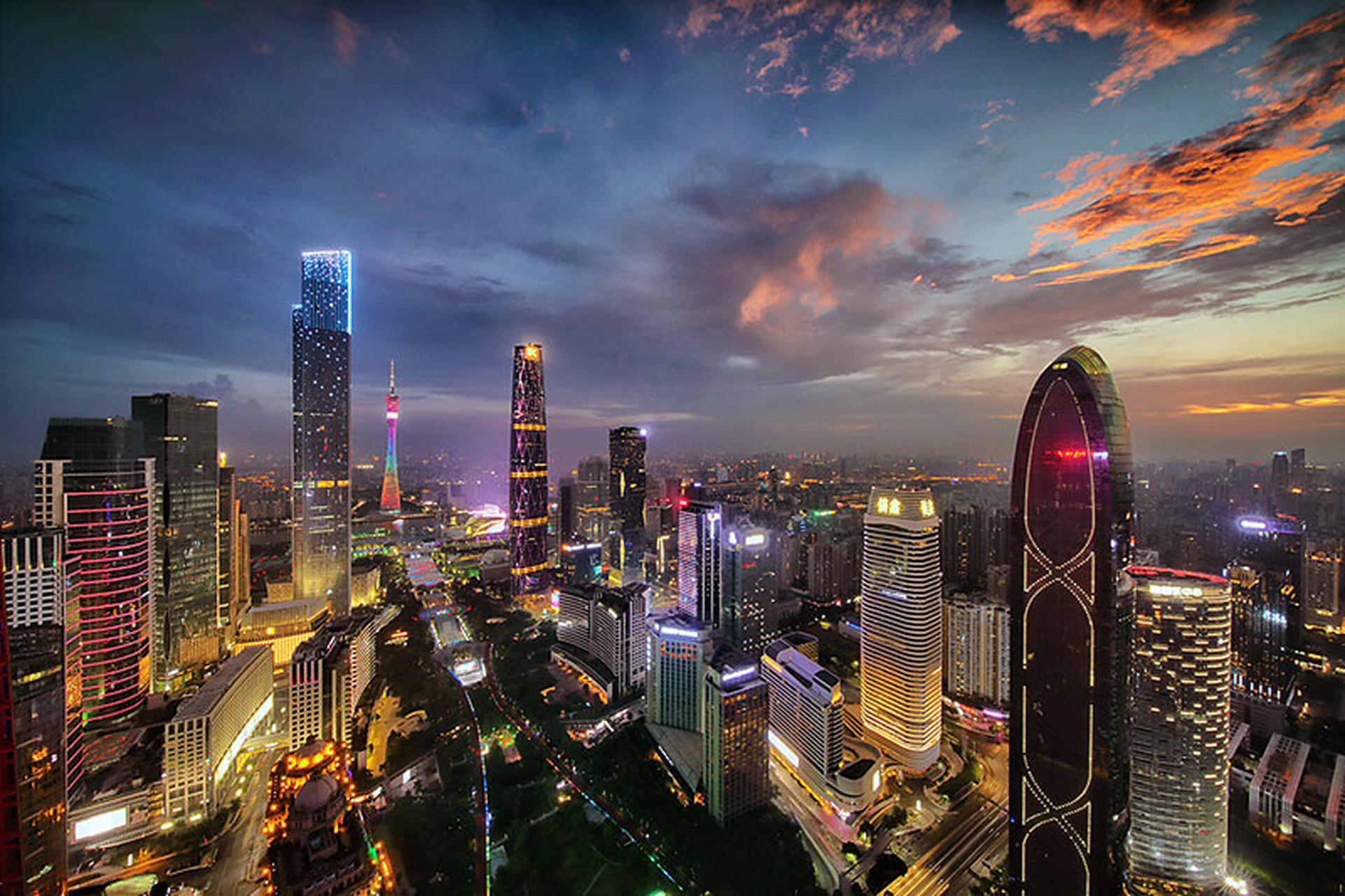 广州夜景很美五一你去那里打卡.