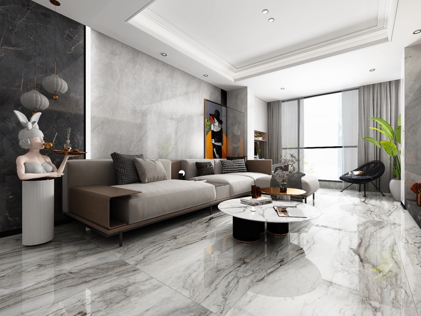 无釉砖和有釉砖:无釉砖是指不上釉的瓷质砖,这种瓷砖正反面一样,花色