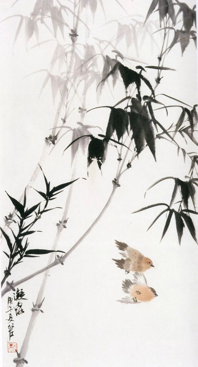 津门网# 詹仁左先生画的是传统的花鸟画,他的画是属小写意画法,他的